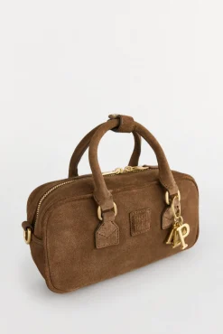 Bolso mini bowling bandolera en piel