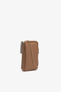 Bolso para teléfono texturizado bicolor