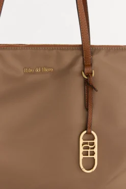 Bolso shopper nylon con cremallera