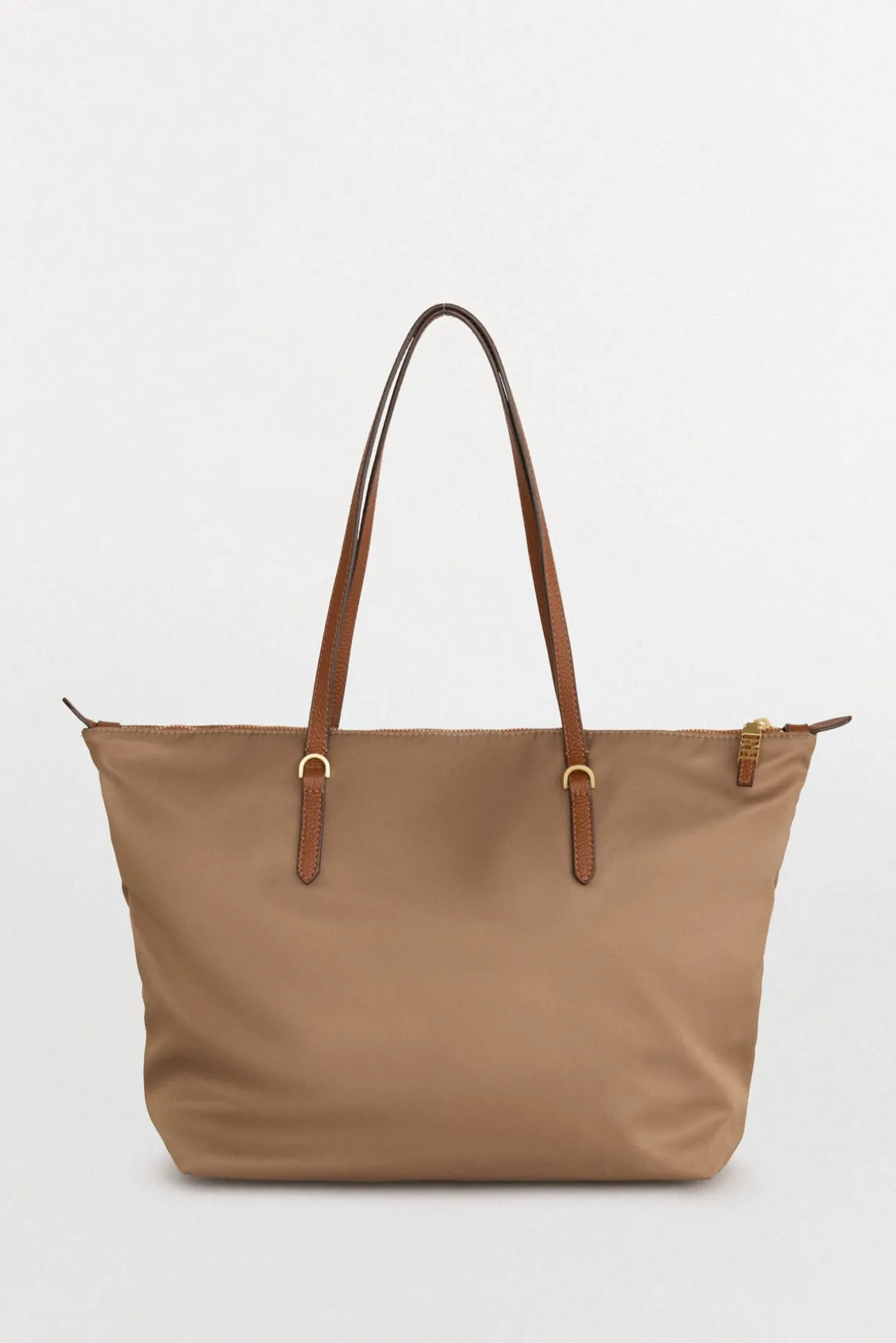Bolso shopper nylon con cremallera