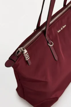 Bolso shopper nylon con cremallera