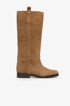 Bota alta campera serraje