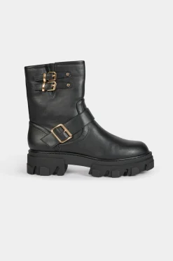 Botines biker con hebillas