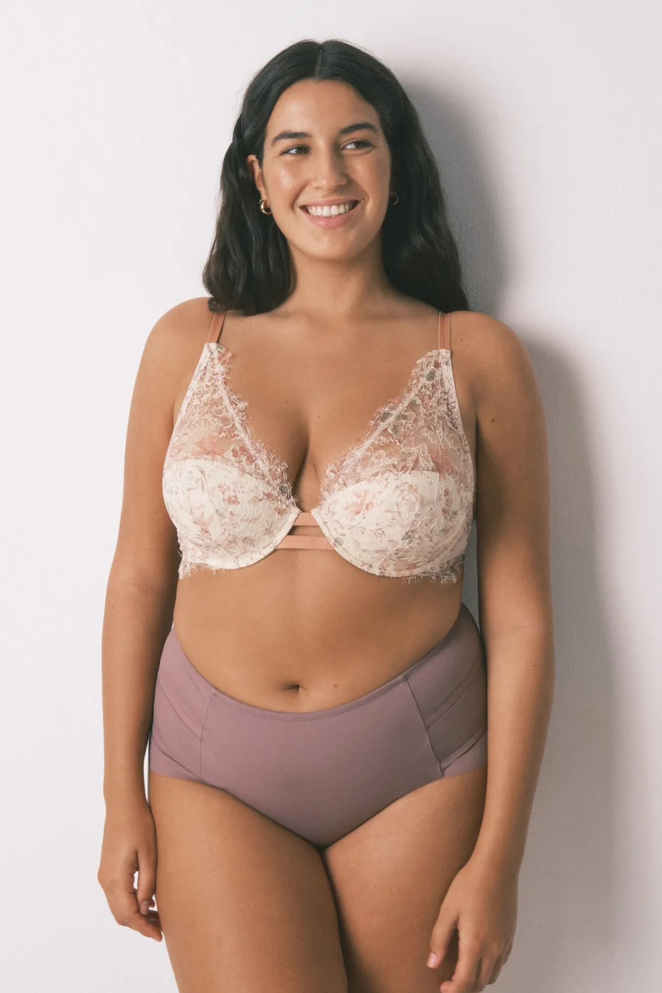Braga alta clásica microfibra rosa