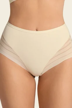 Braga faja clásica con control moderado de abdomen y bandas en tul