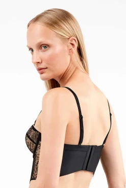 Bustier desmontable encaje bordado