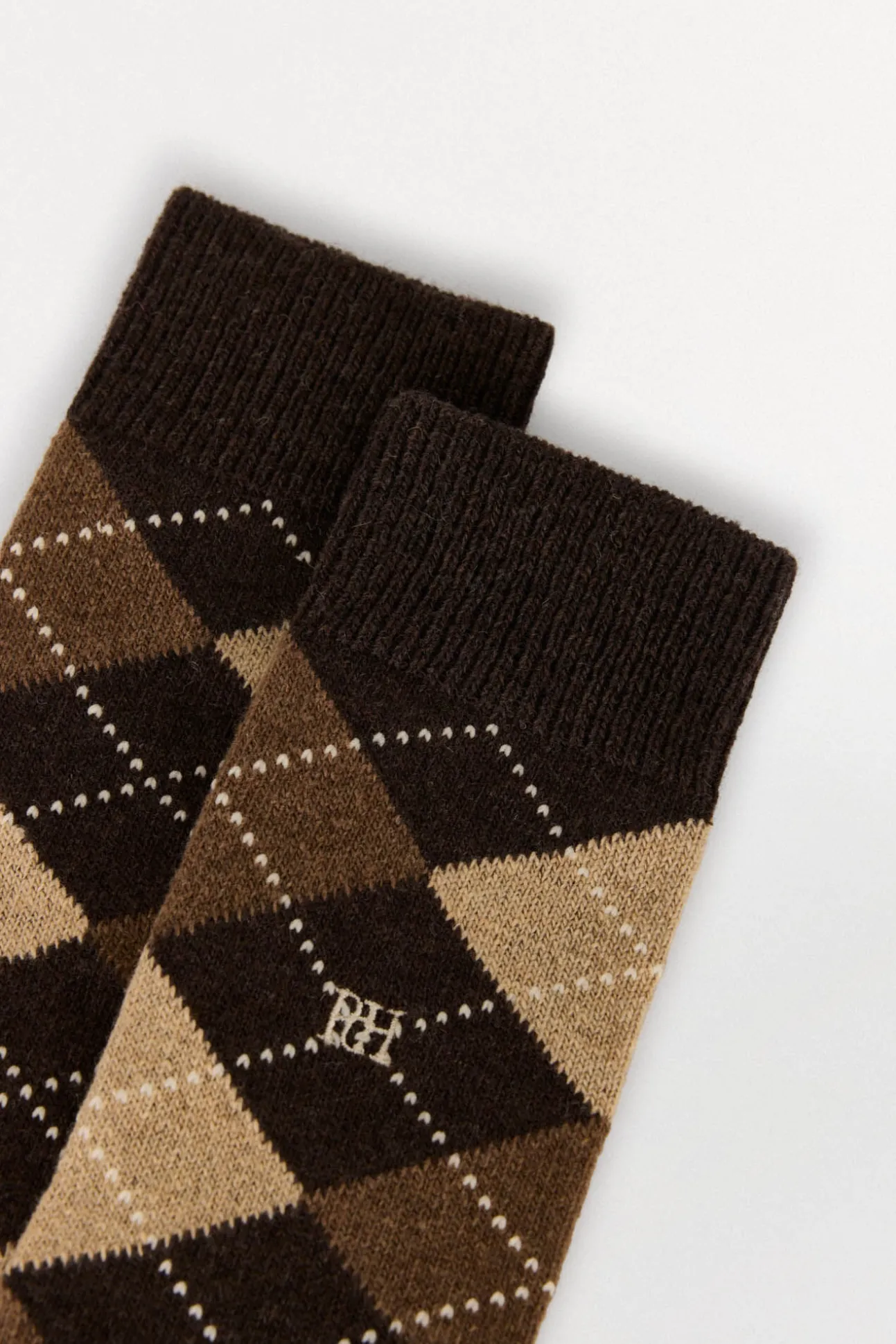 Calcetín lana rombos