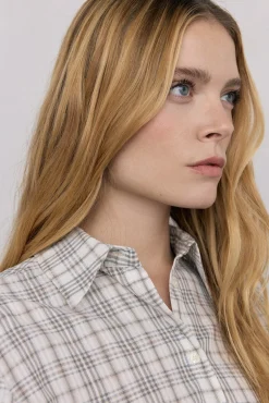 Camisa amplia cuadros