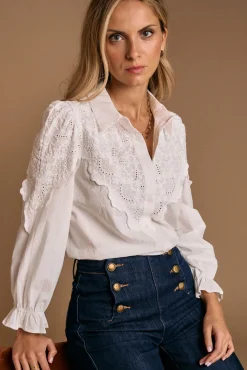 Camisa bordado Blanca
