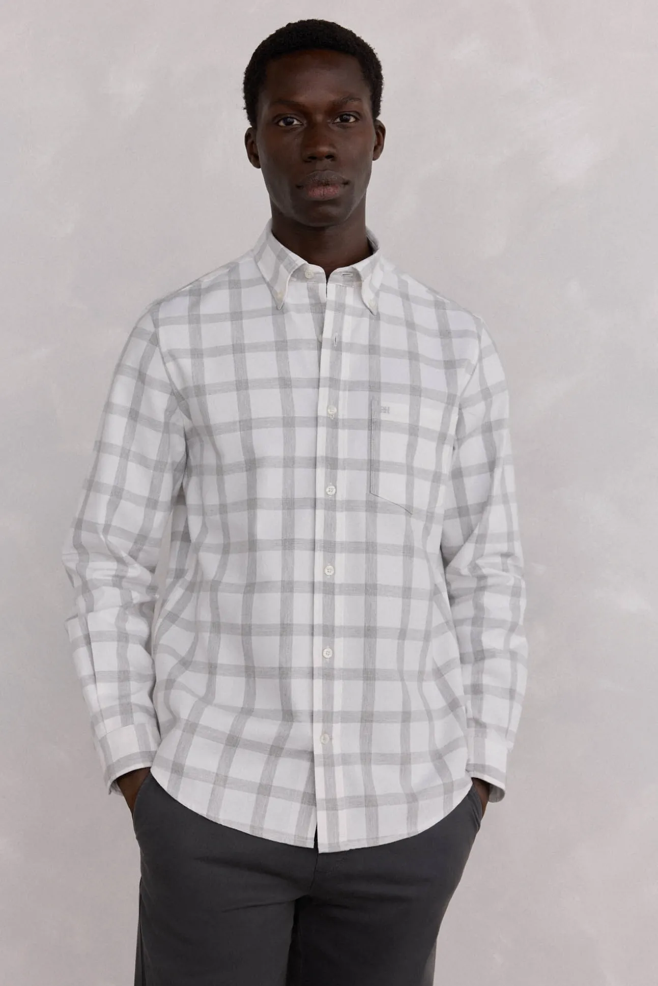Camisa Brushed Oxford cuadros