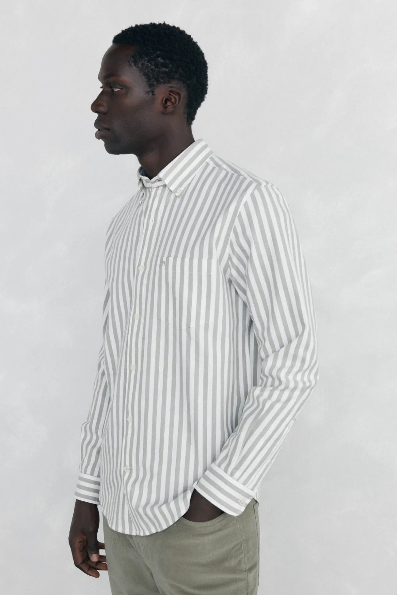 Camisa Brushed Oxford rayas