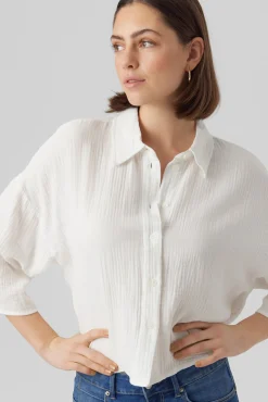 Camisa cropped fluida