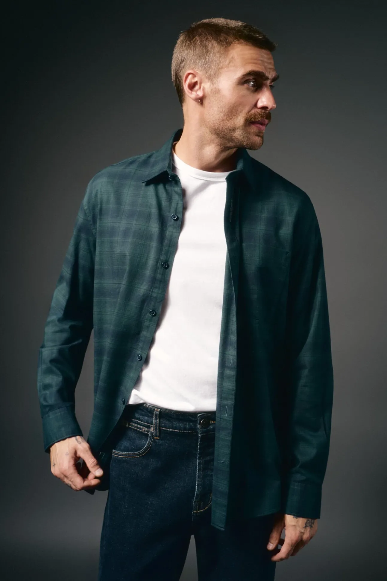 Camisa cuadros franela