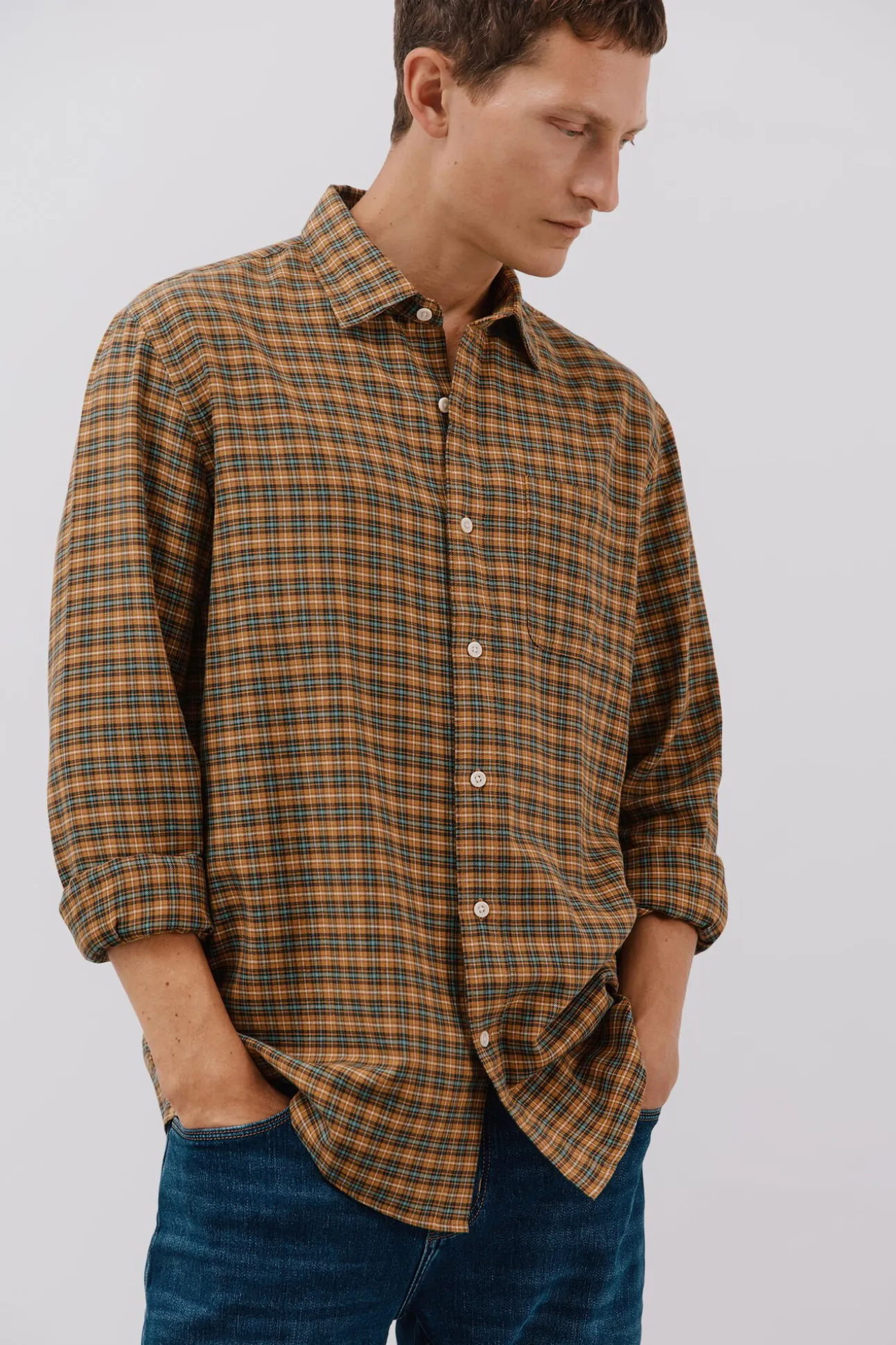 Camisa cuadros Tencel