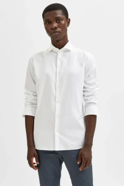 Camisa de manga larga de vestir 100% algodón