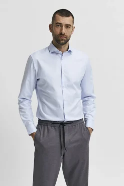 Camisa de manga larga de vestir 100% algodón