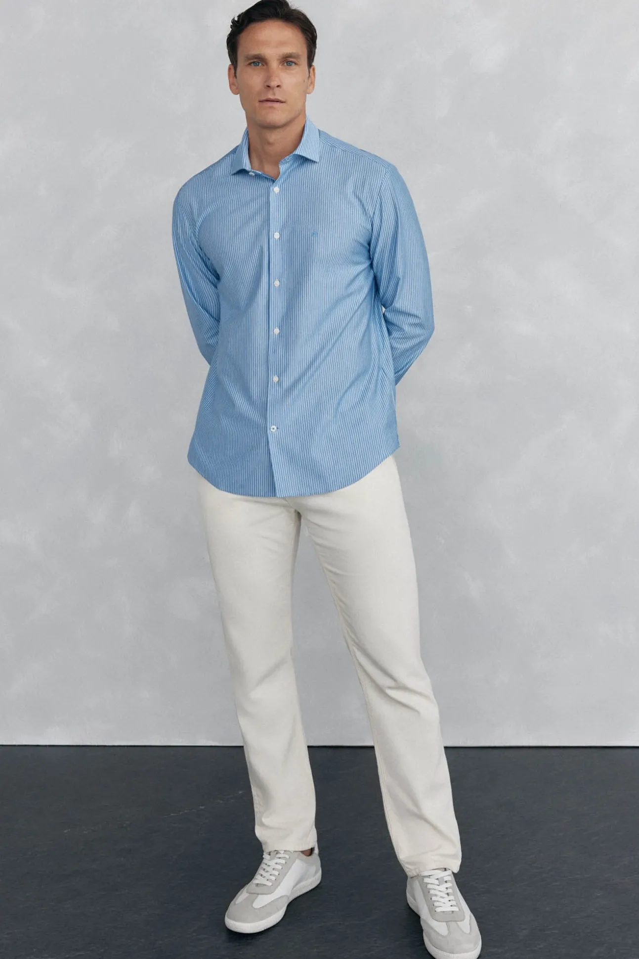Camisa de punto de rayas