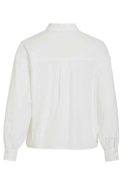 Camisa de viscosa y algodón con encaje