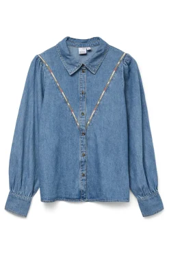 Camisa denim con detalle bordado
