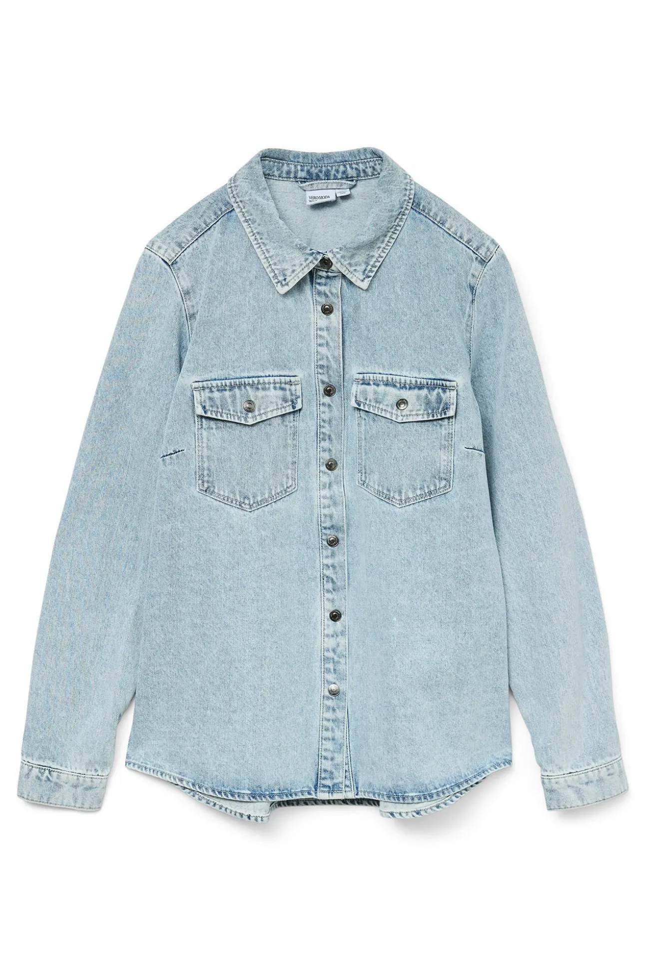 Camisa denim de manga larga