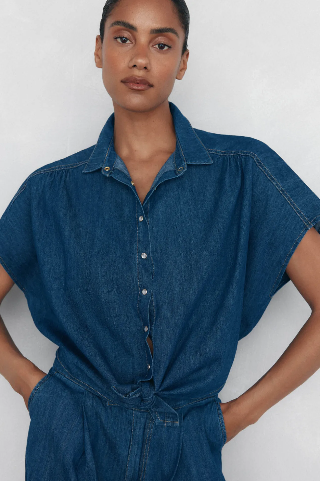 Camisa denim lazo