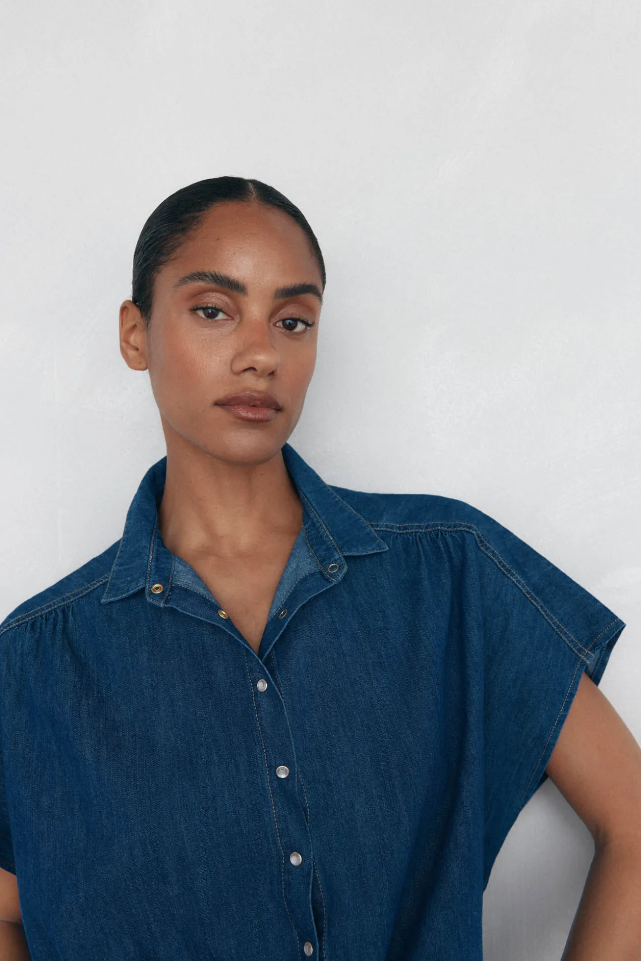Camisa denim lazo