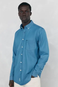 Camisa denim tejido italiano