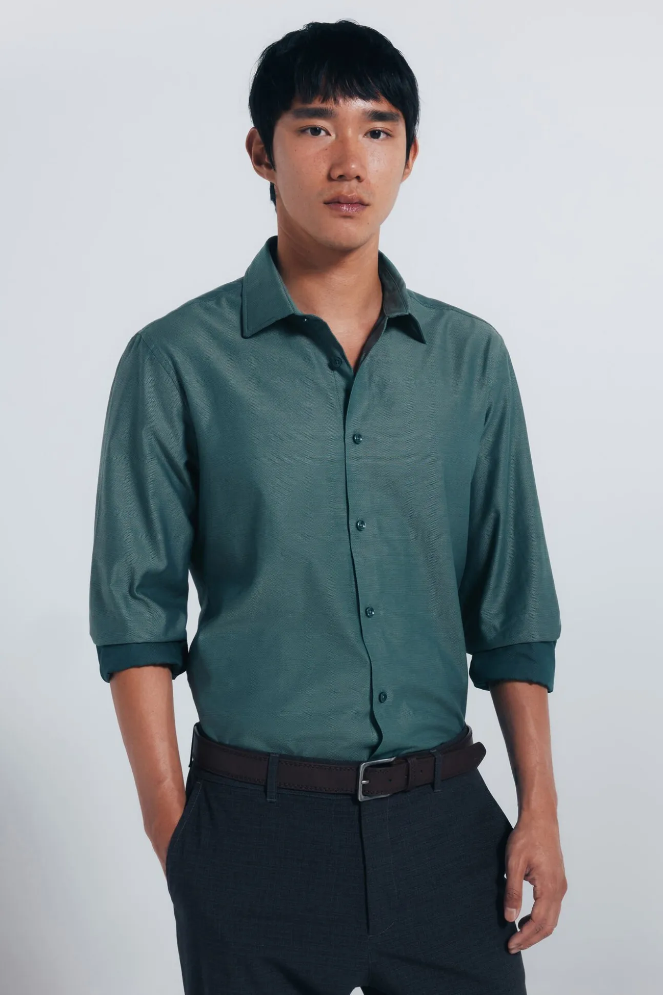Camisa easy care estructura