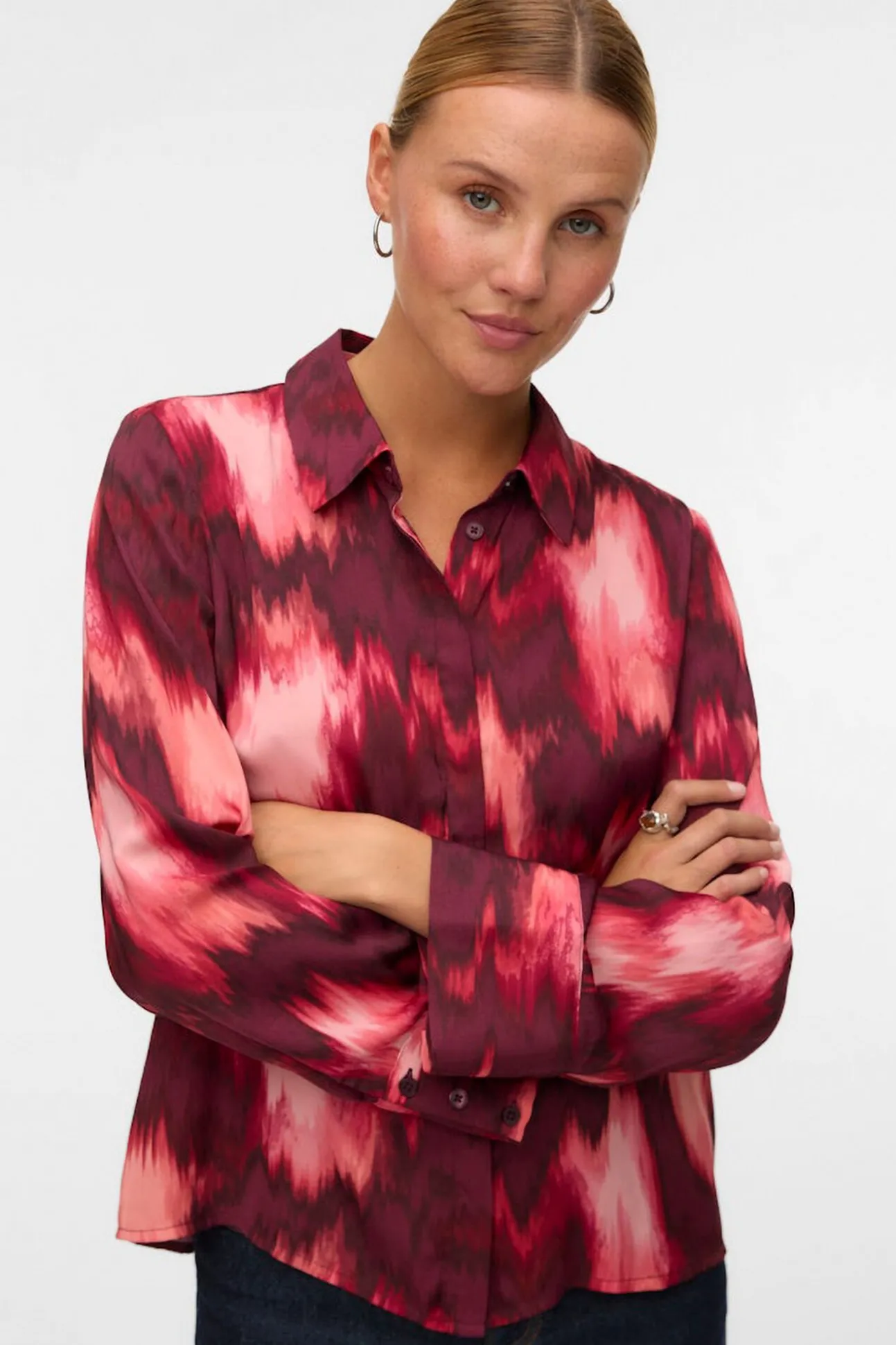 Camisa efecto satinado