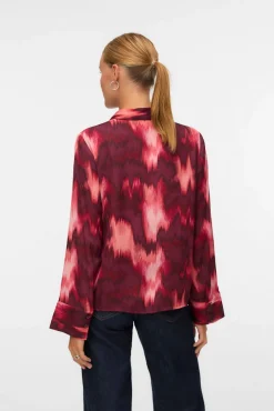 Camisa efecto satinado