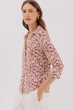 Camisa elástica botones