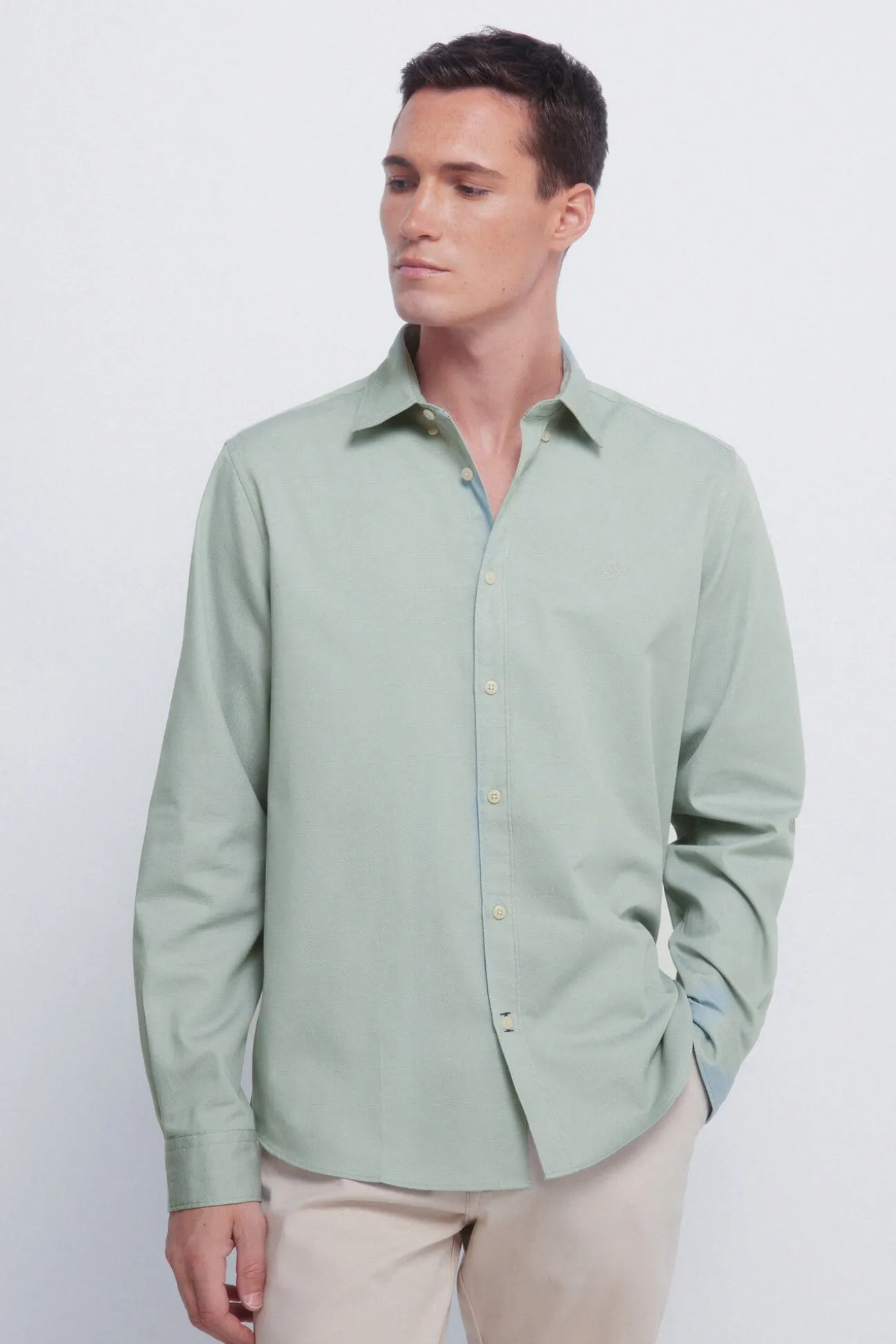 Camisa estructura bicolor