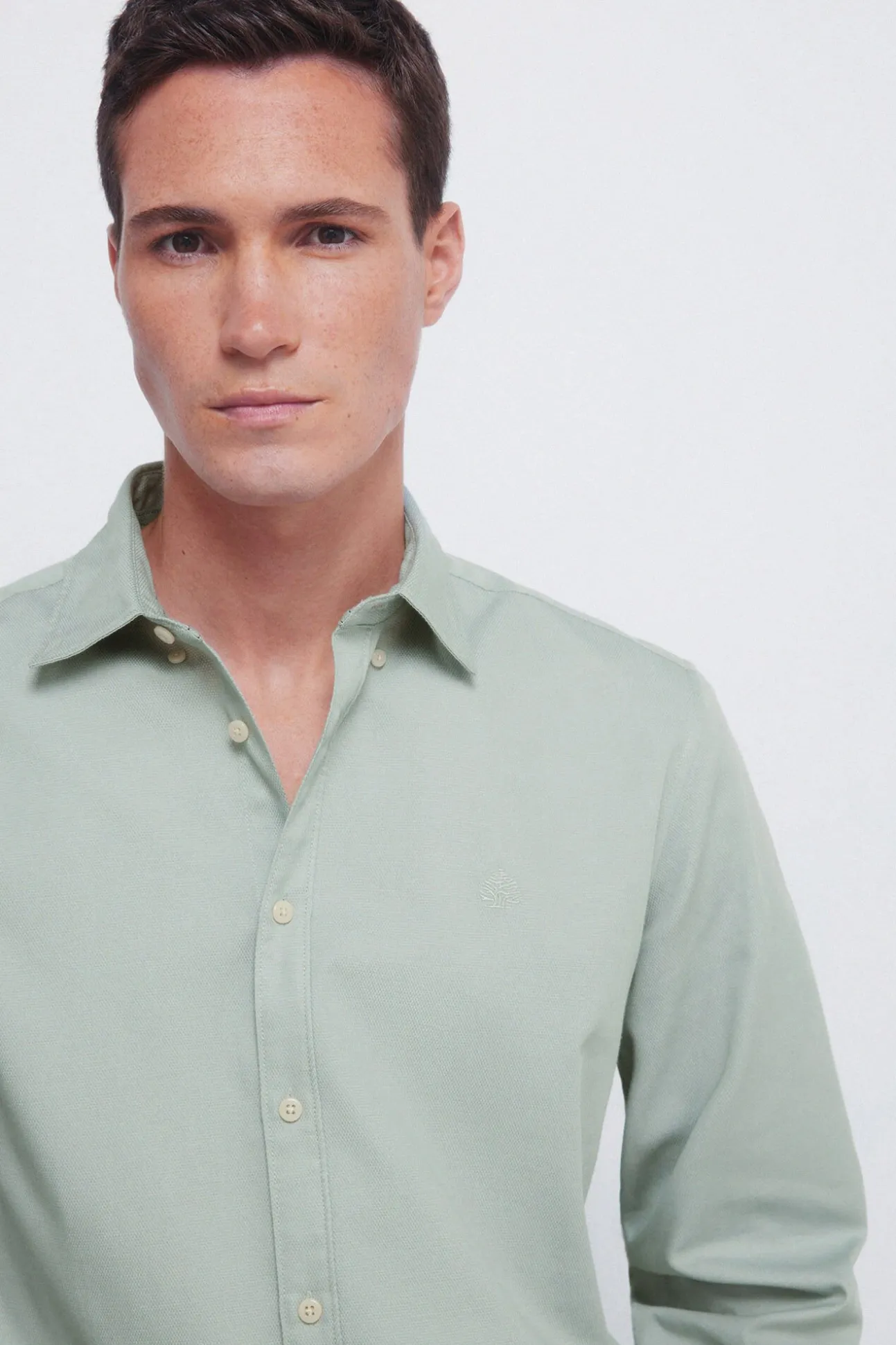 Camisa estructura bicolor