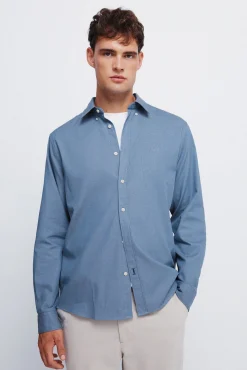 Camisa estructura bicolor