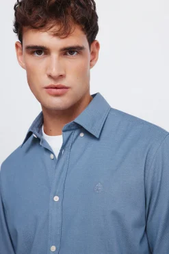 Camisa estructura bicolor