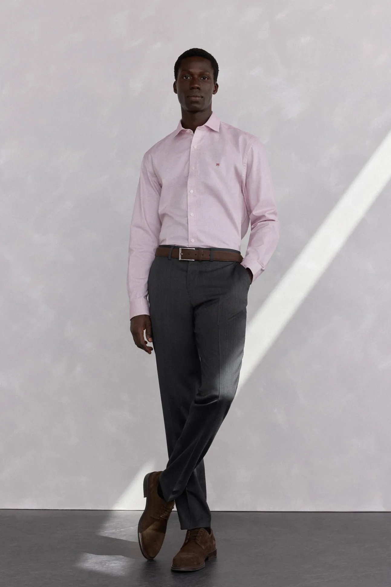 Camisa estructura fácil plancha + anti olor regular fit