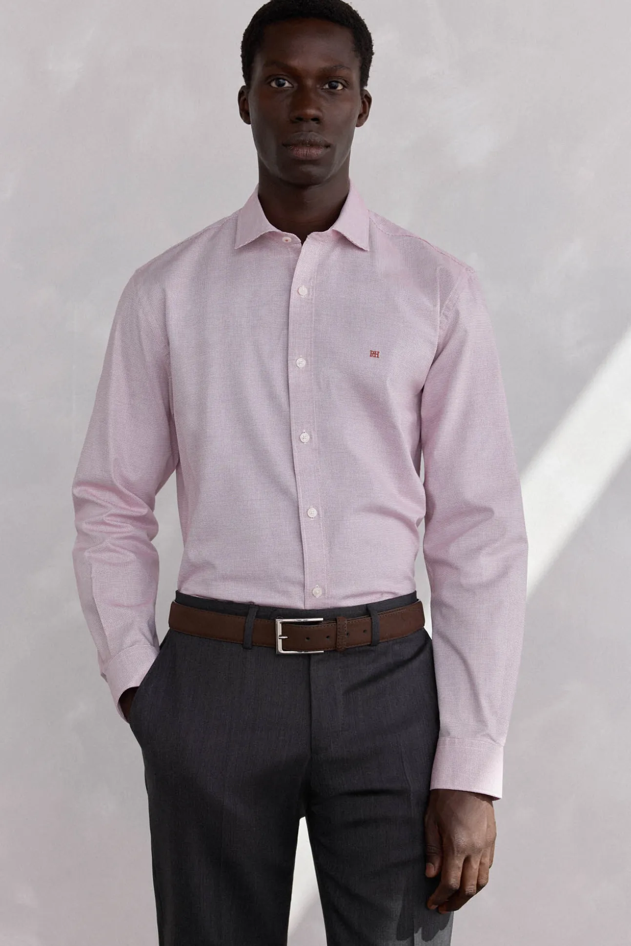 Camisa estructura fácil plancha + anti olor regular fit