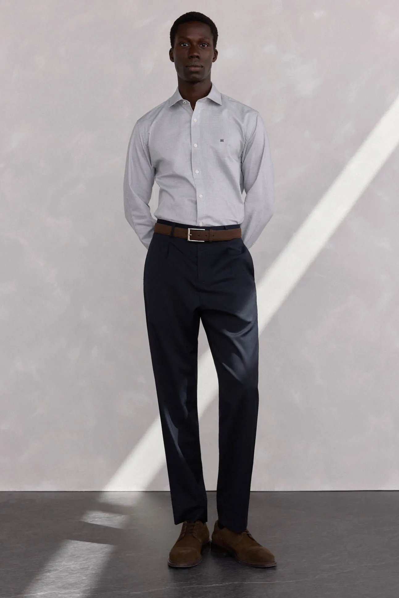 Camisa estructura fácil plancha + anti olor regular fit