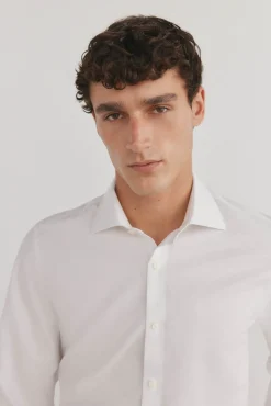 Camisa gemelos lisa non iron + antimanchas
