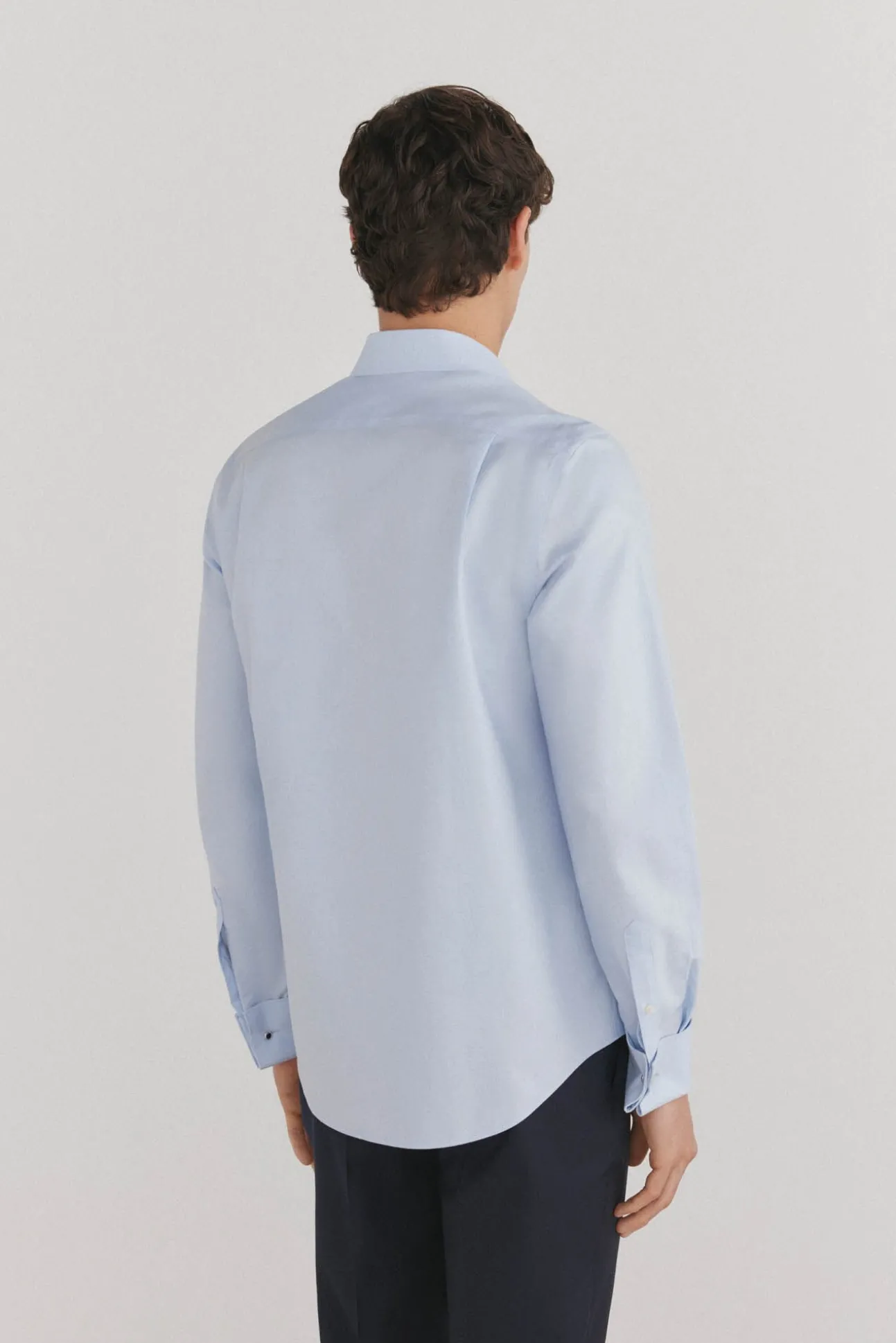 Camisa gemelos lisa non iron + antimanchas