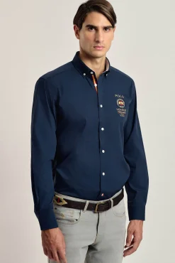 Camisa hombre Valecuatro azul marino España