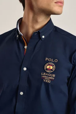 Camisa hombre Valecuatro azul marino España