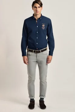 Camisa hombre Valecuatro azul marino España