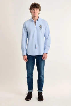 Camisa hombre Valecuatro celeste España