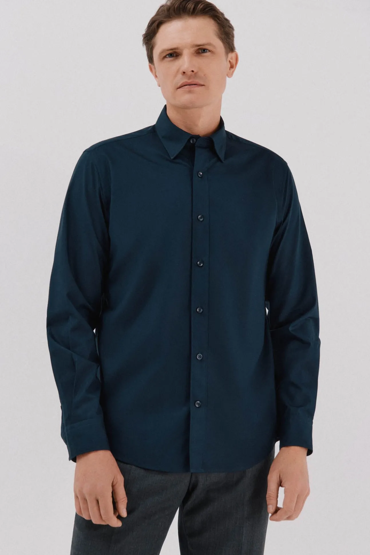Camisa lisa algodón tencel