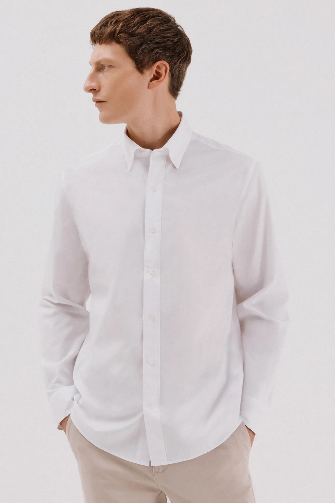 Camisa lisa algodón tencel