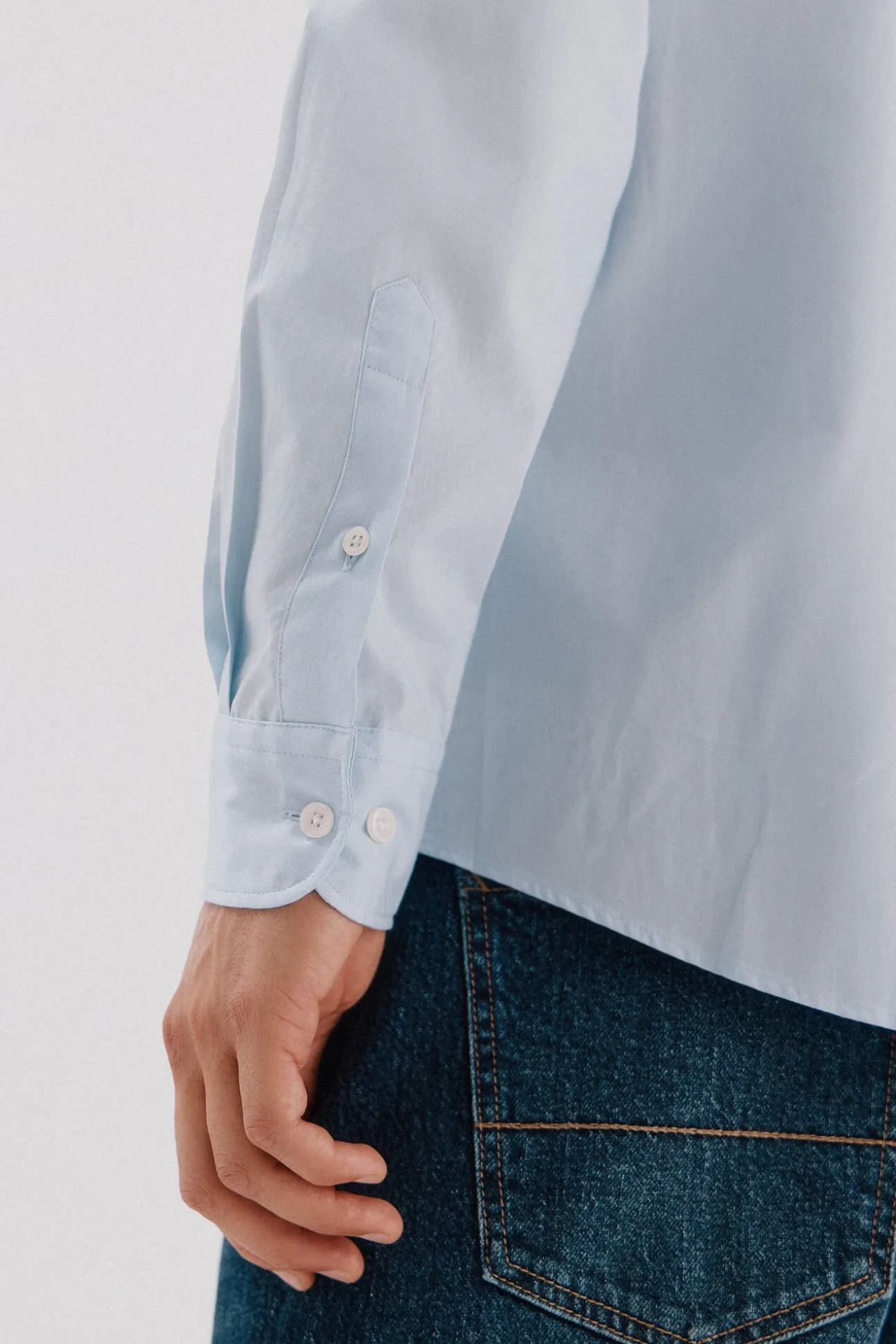 Camisa lisa algodón tencel