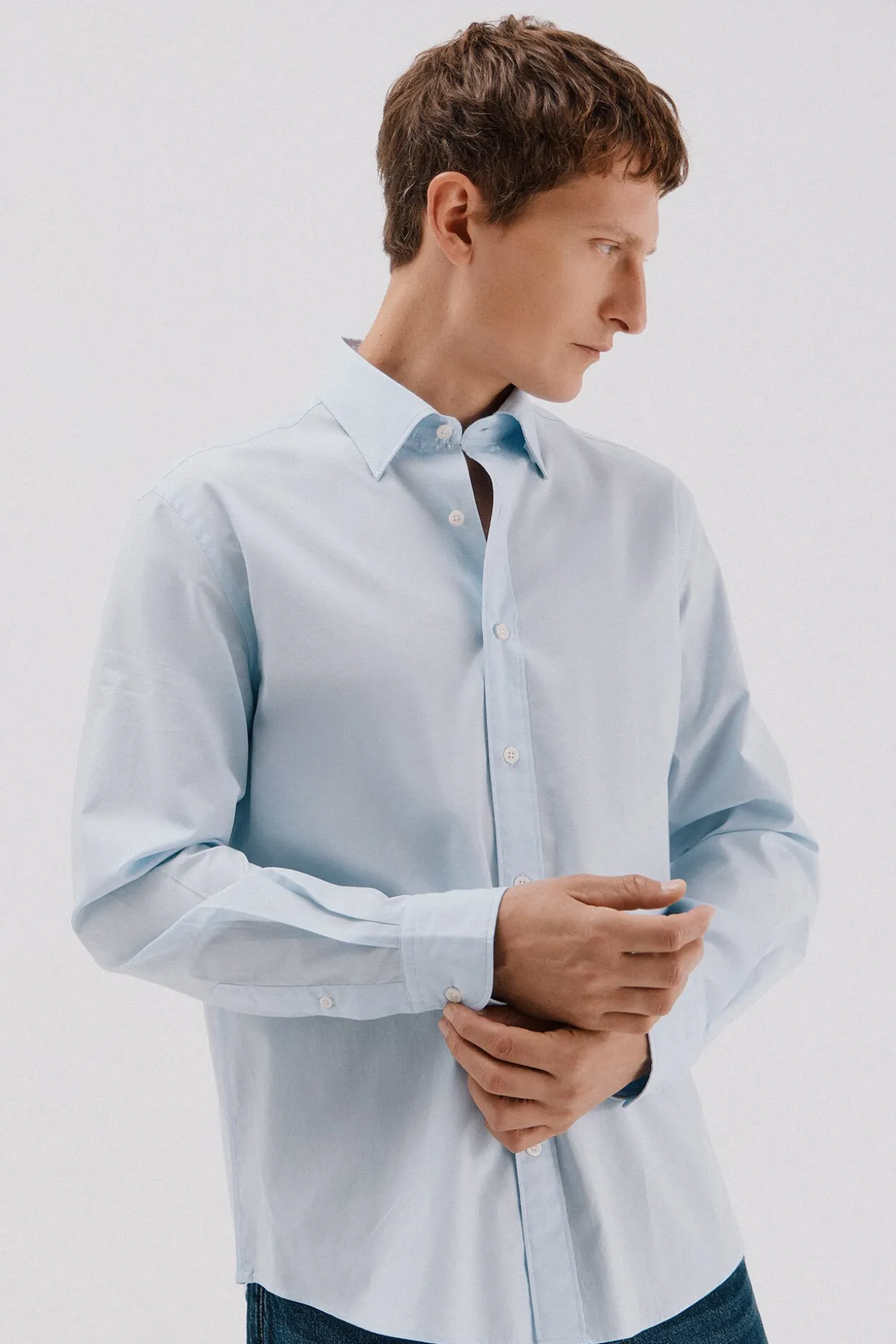 Camisa lisa algodón tencel