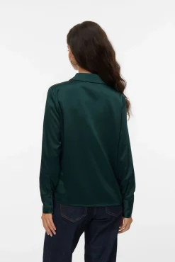 Camisa lisa satinada