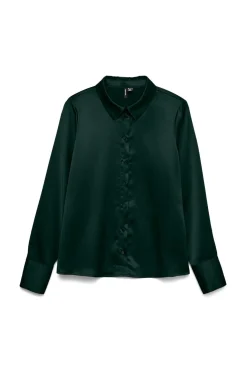 Camisa lisa satinada